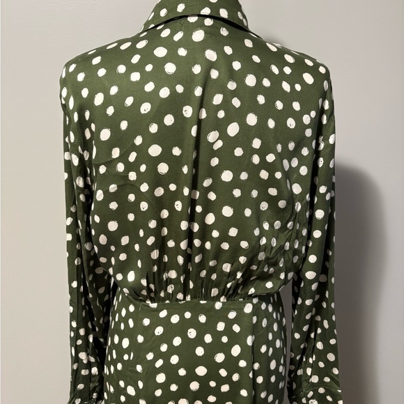 Velvet by Graham & Spencer Tie Front Wrap Polka Dot Long Sleeve Dress - Picture 10 of 14